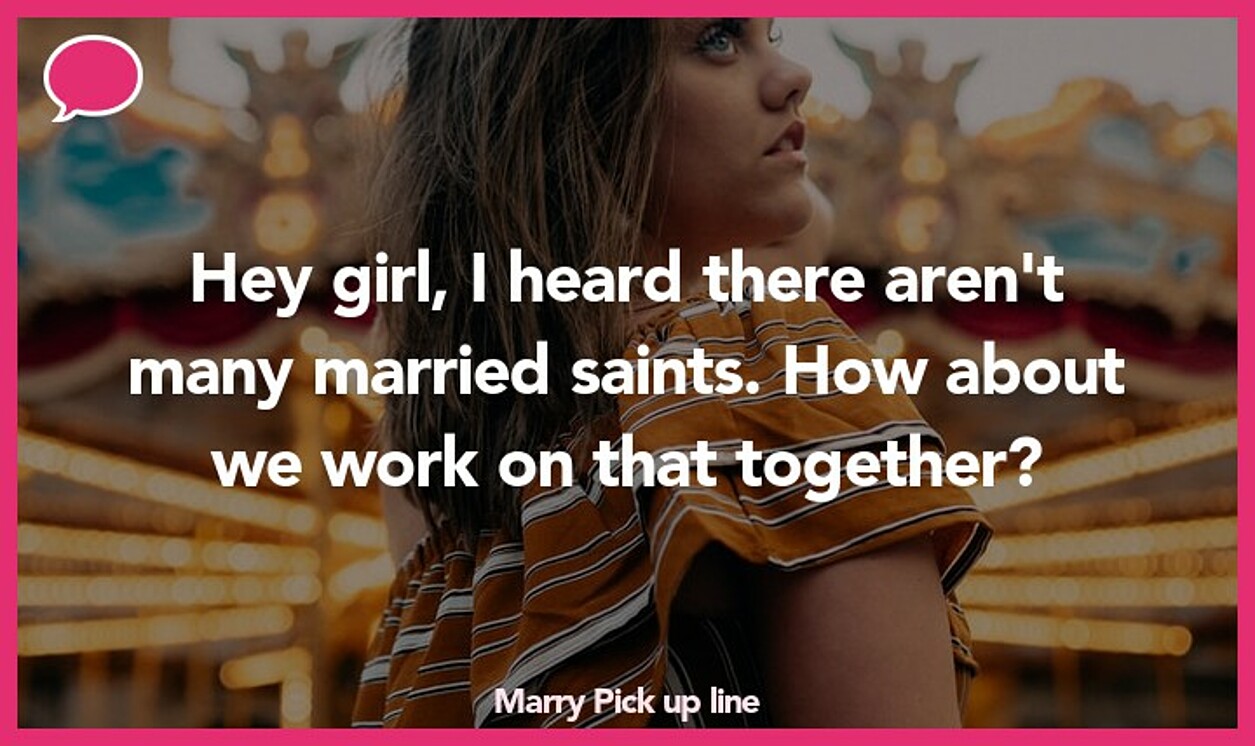 marry pickup line