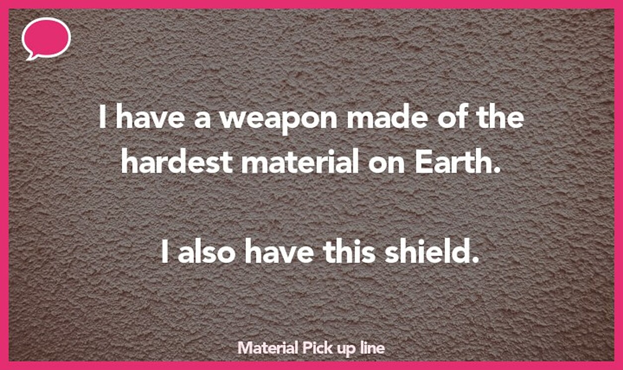 material pickup line