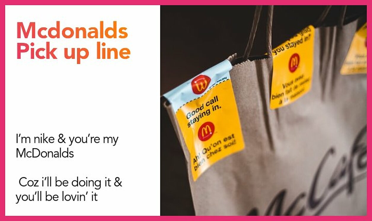 mcdonalds pickup line