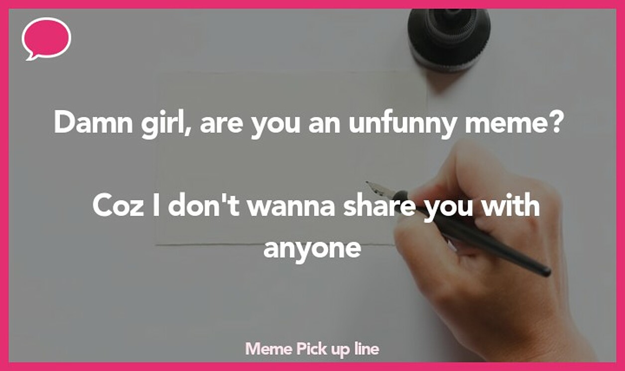 meme pickup line