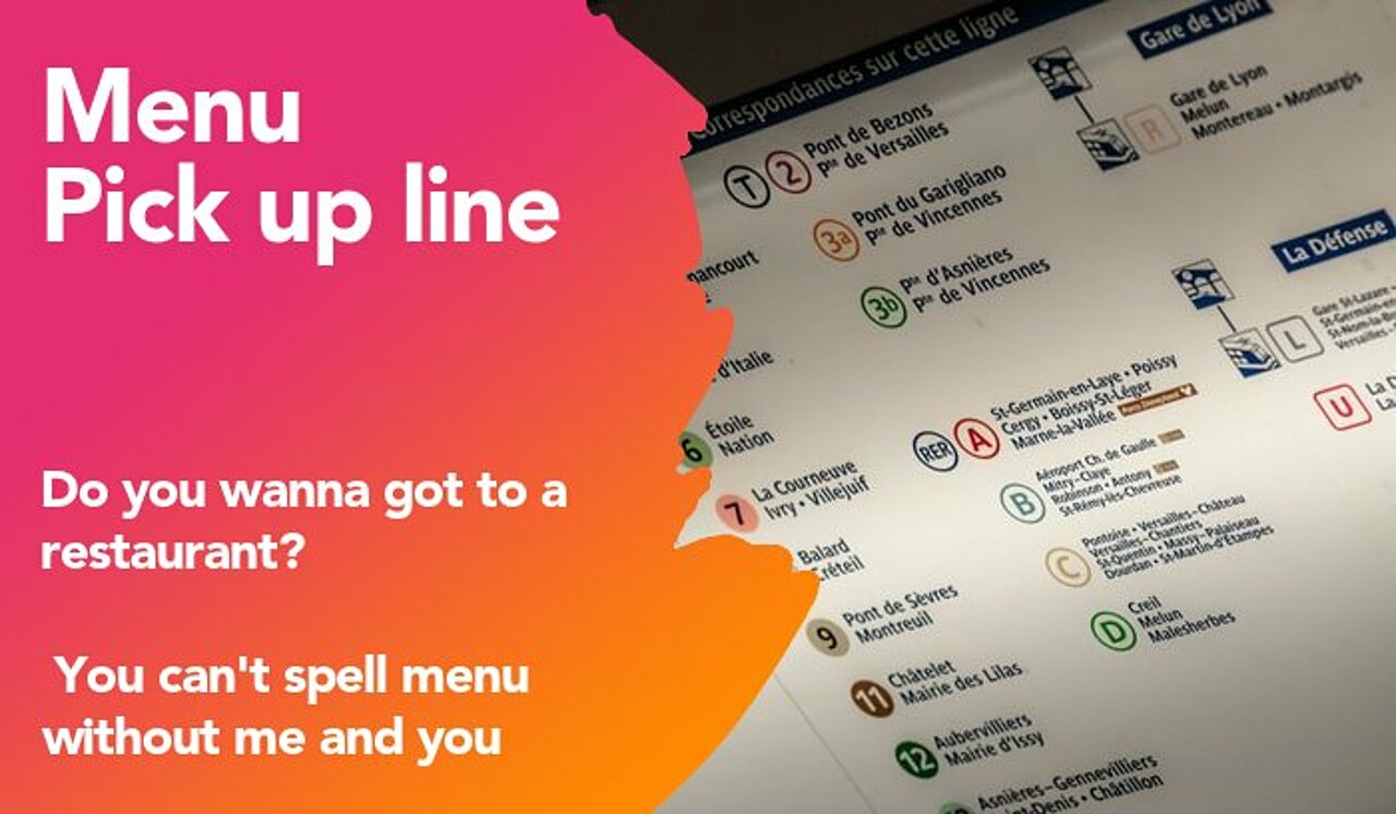 menu pickup line