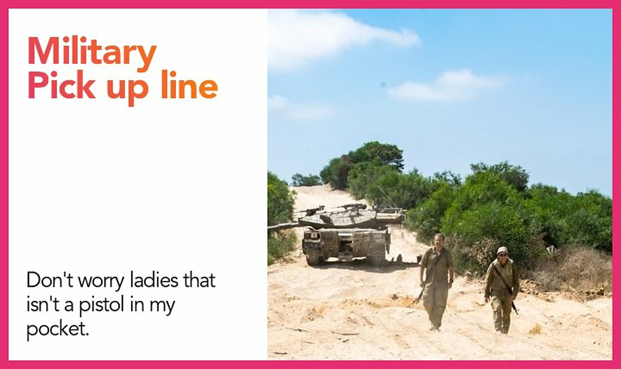 military pickup line