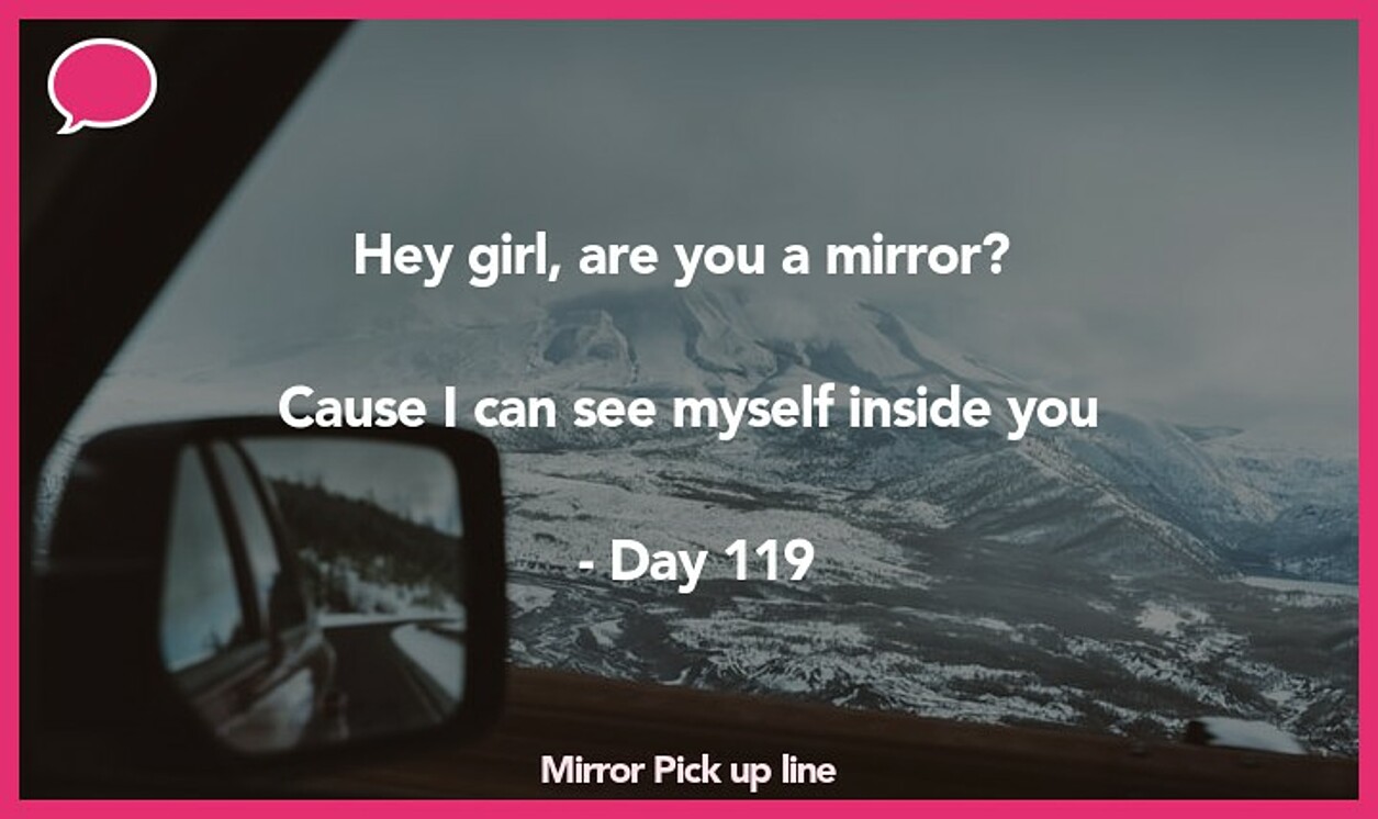 mirror pickup line