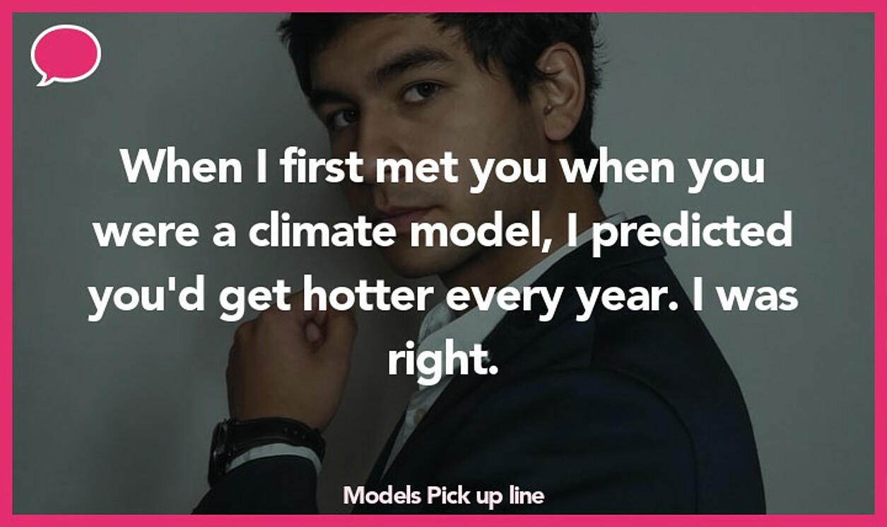 models pickup line