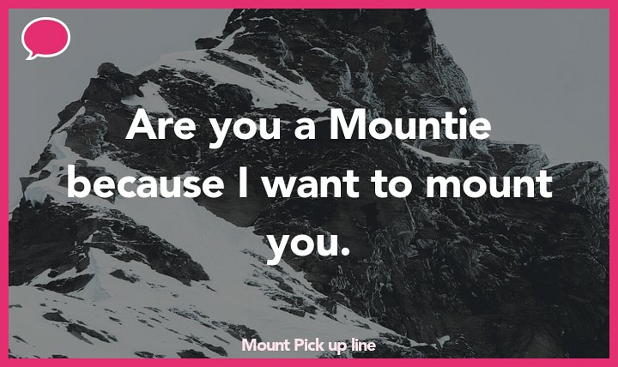 mount pickup line