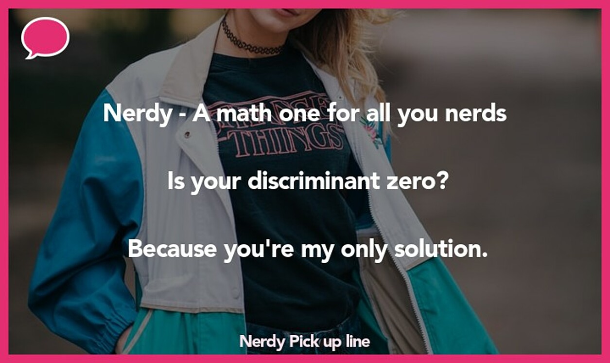 nerdy pickup line