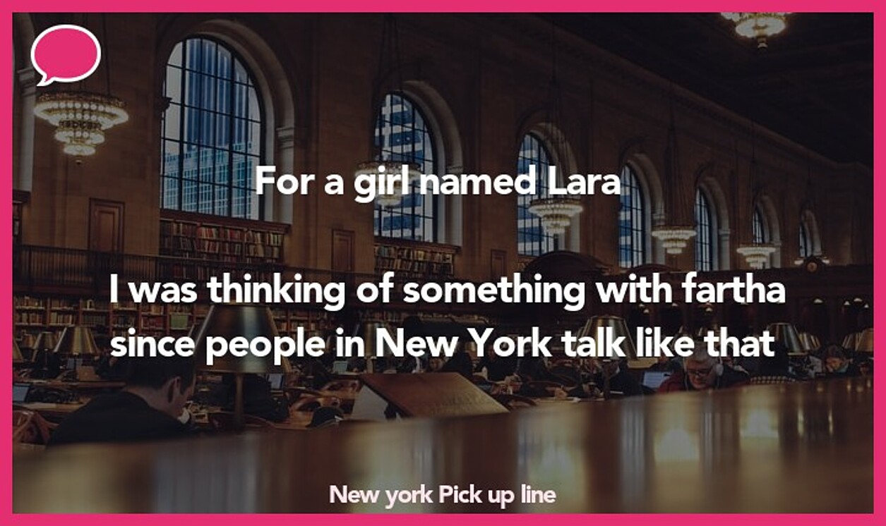 new york pickup line