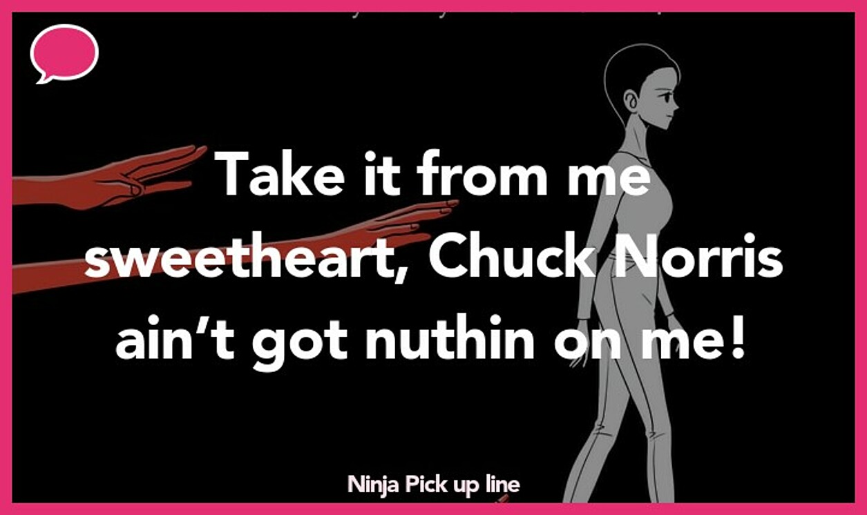 ninja pickup line