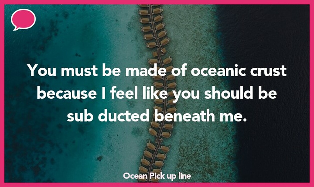 ocean pickup line