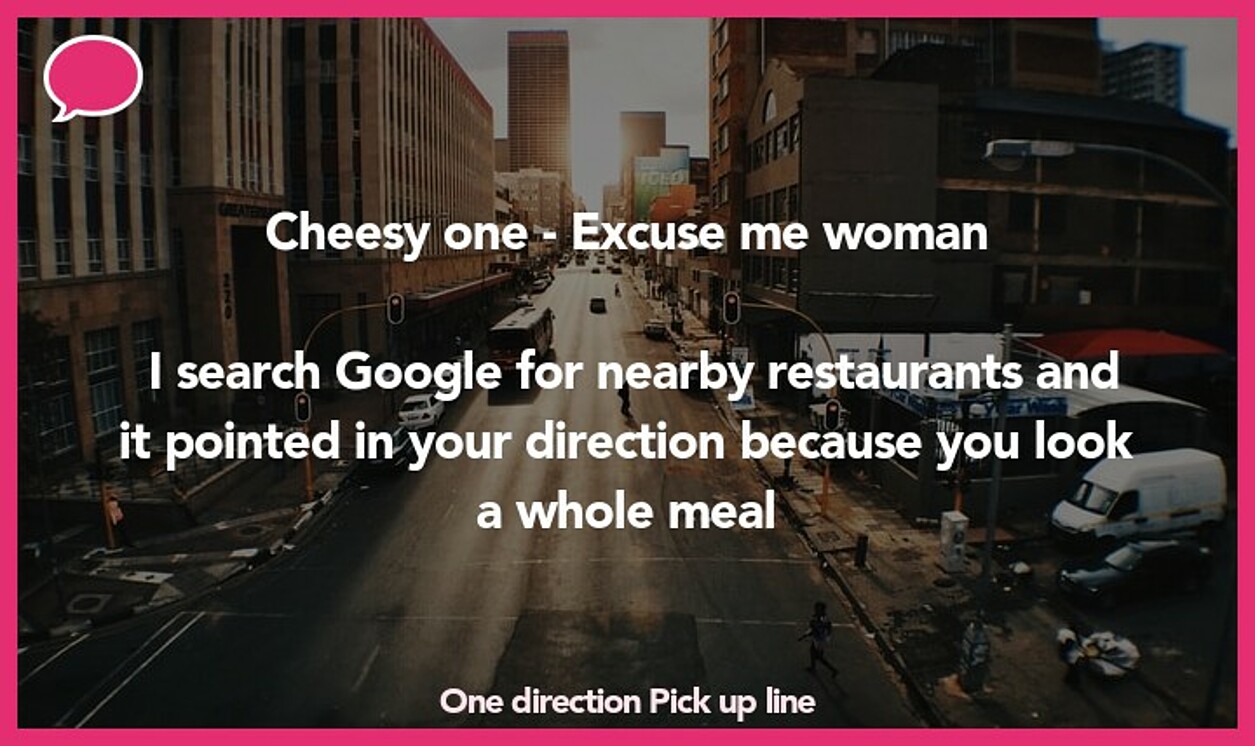 one direction pickup line