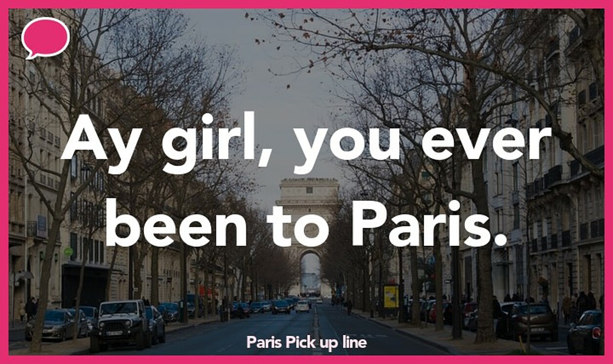 paris pickup line