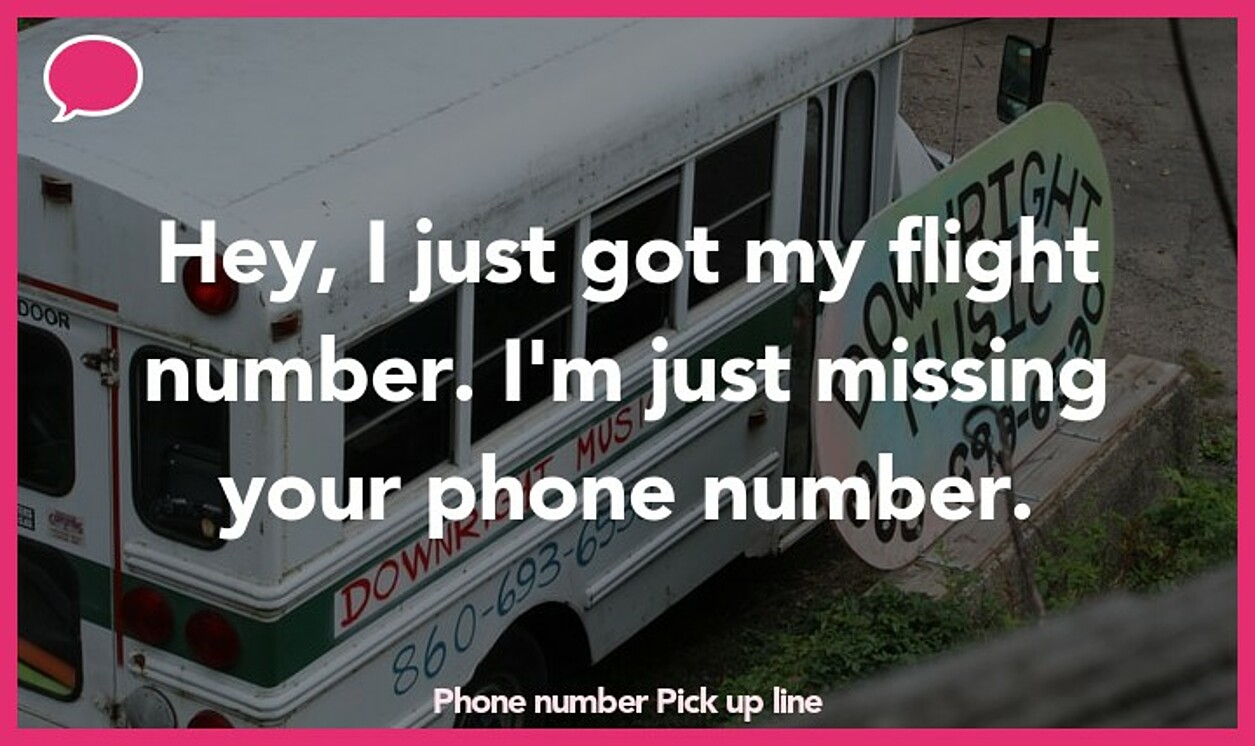 phone number pickup line