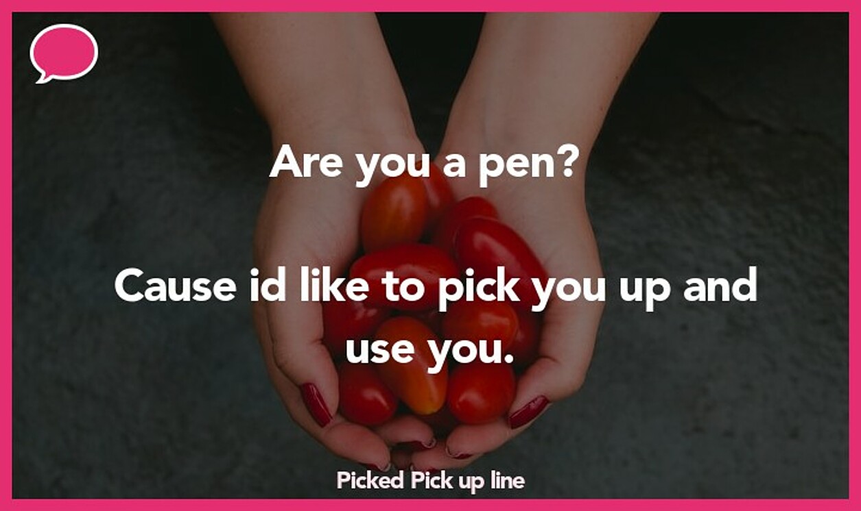 picked pickup line