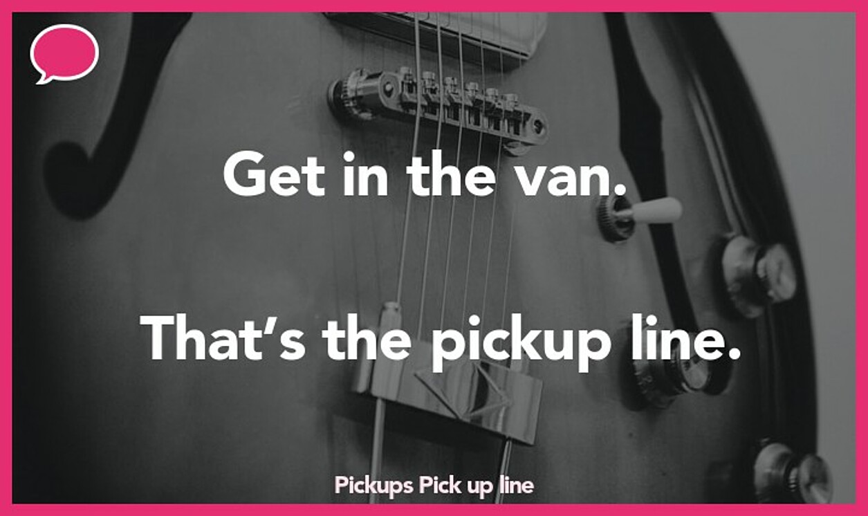 pickups pickup line