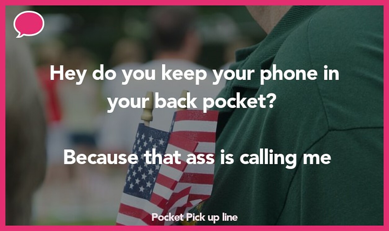 pocket pickup line