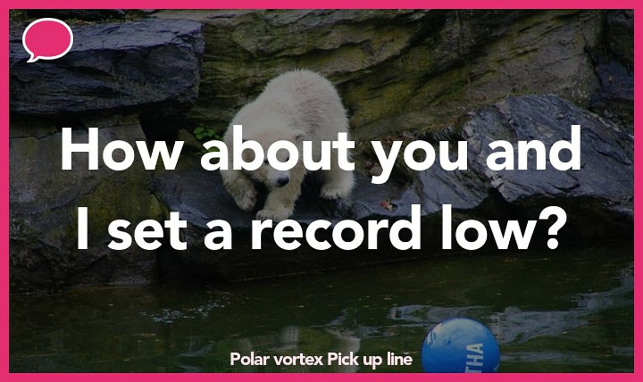 polar vortex pickup line