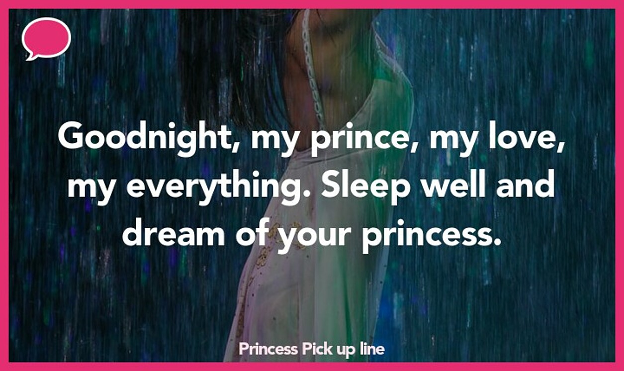 princess pickup line