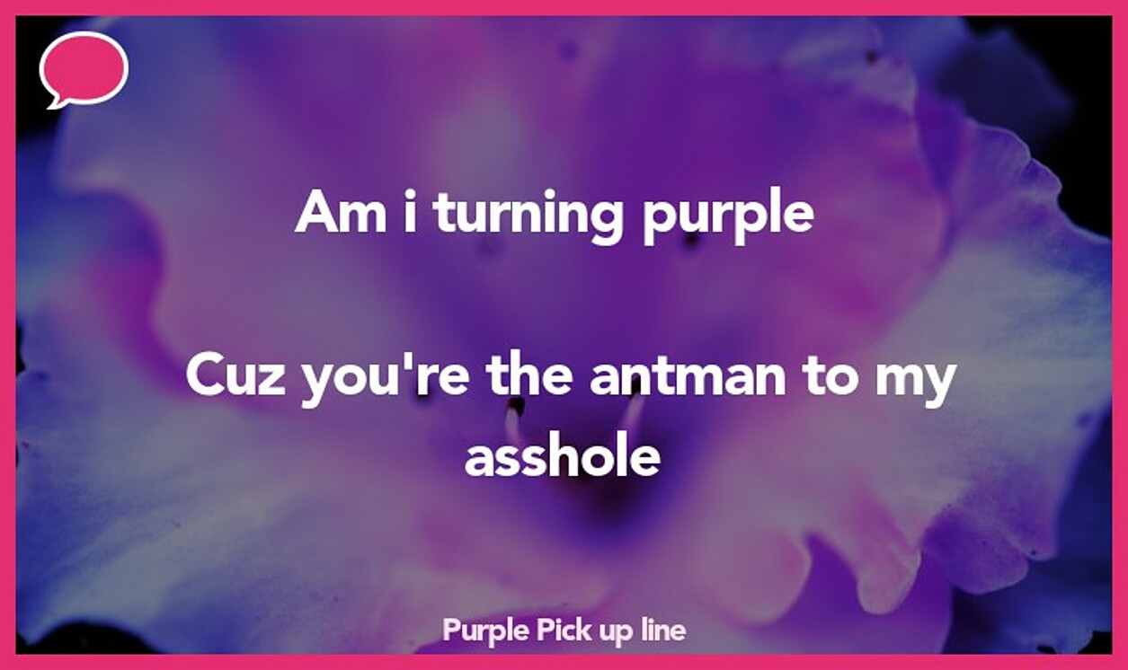 purple pickup line