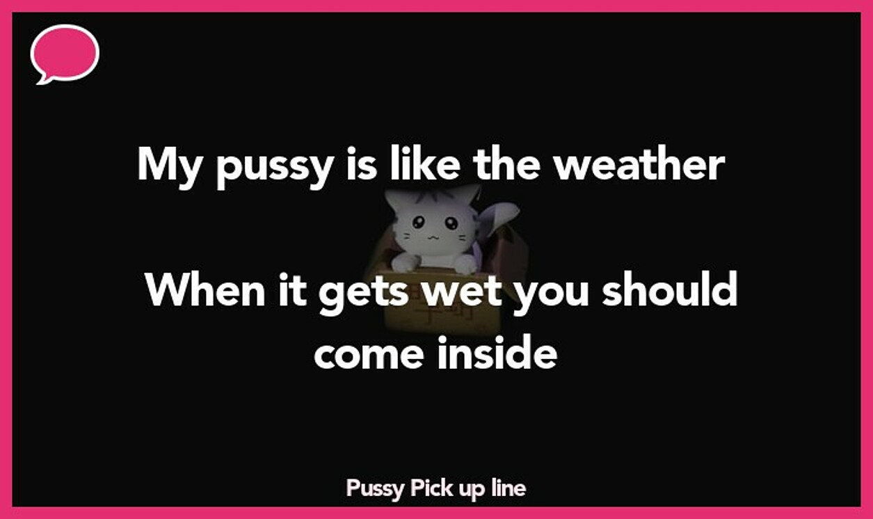 pussy pickup line
