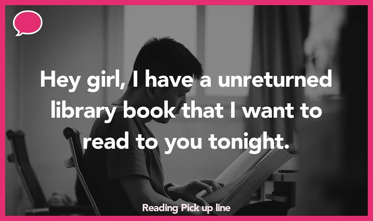 reading pickup line