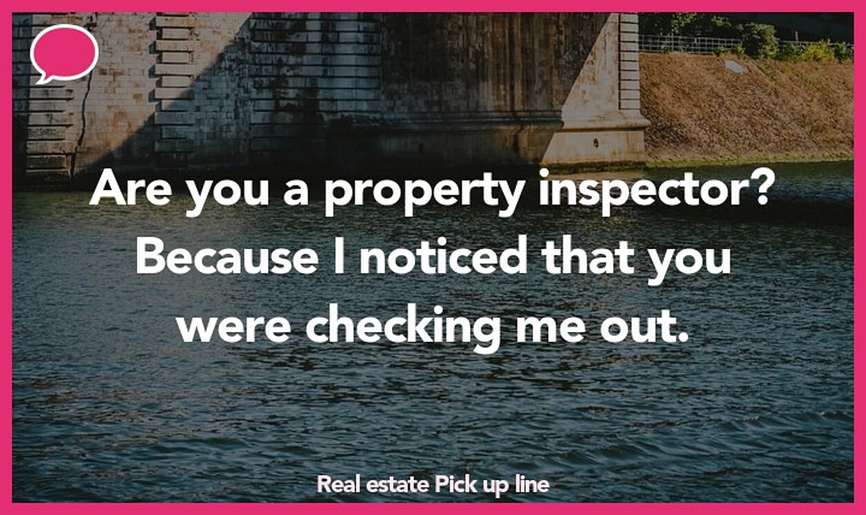 real estate pickup line