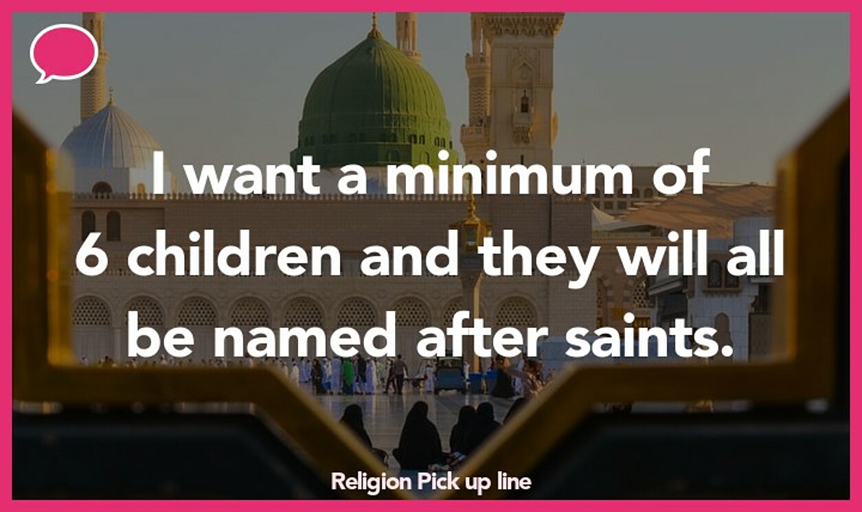religion pickup line