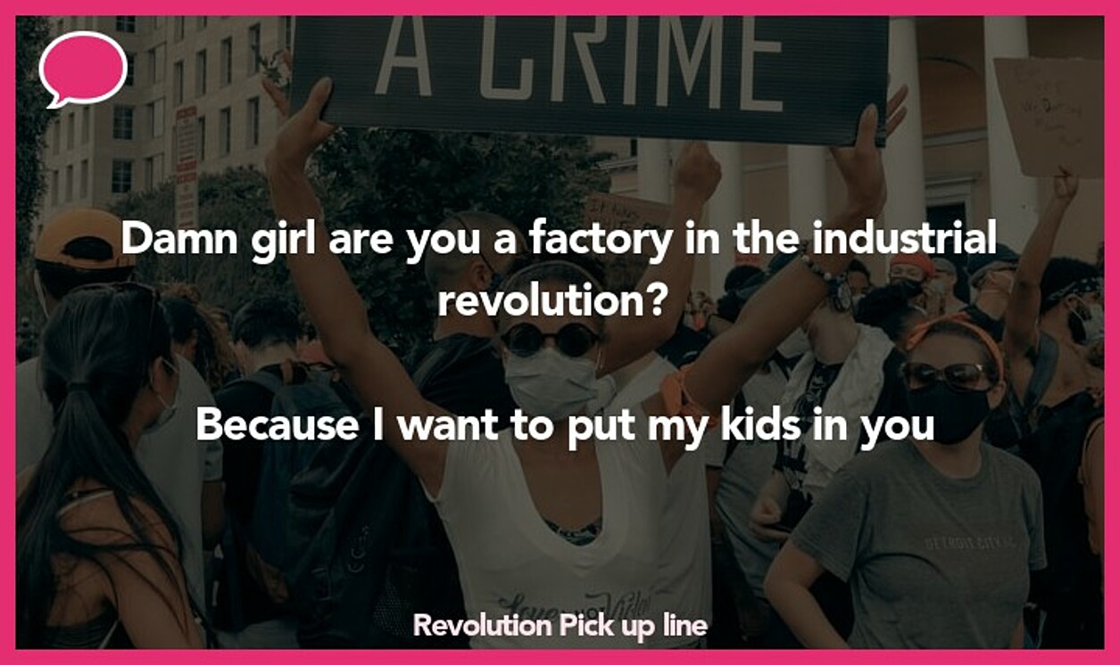 revolution pickup line