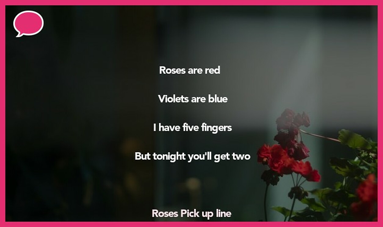 roses pickup line