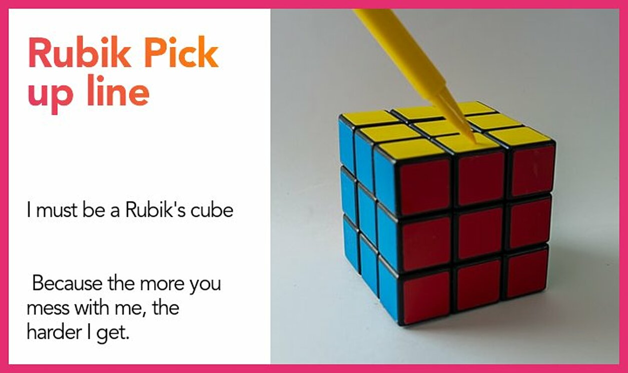 rubik pickup line