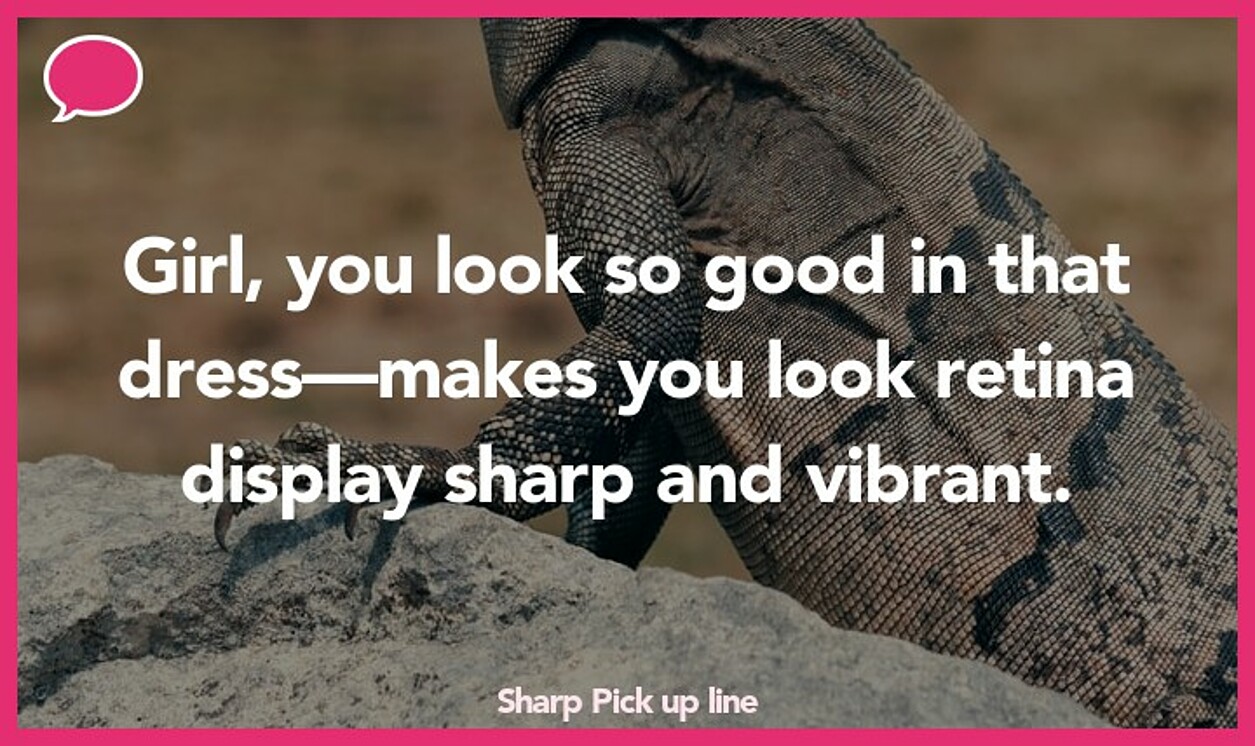 sharp pickup line
