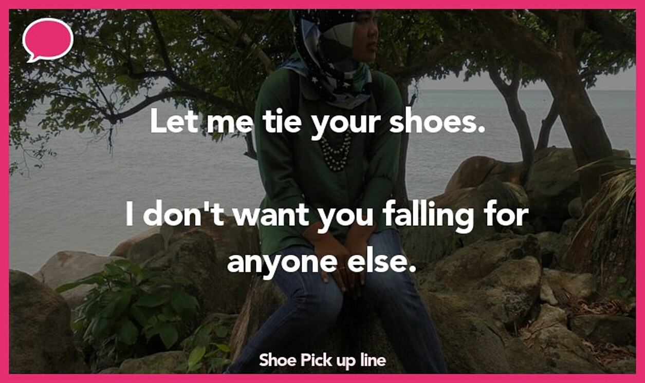 shoe pickup line