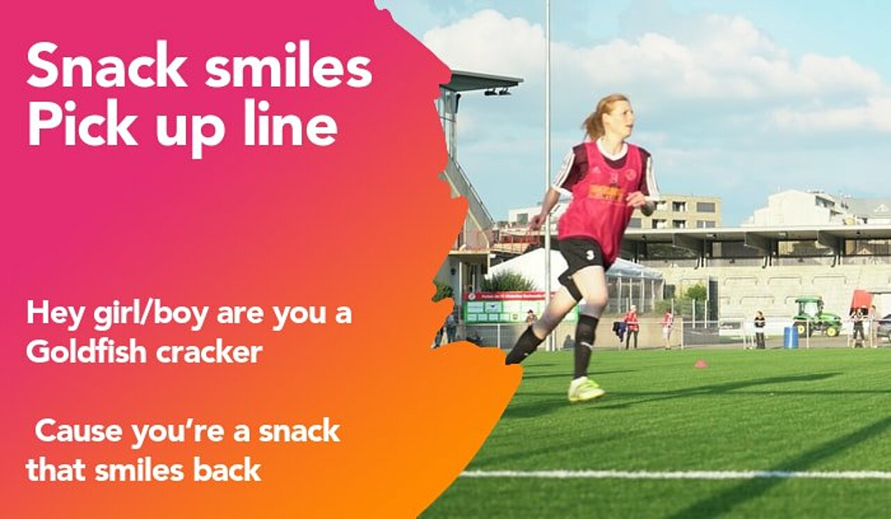 snack smiles pickup line