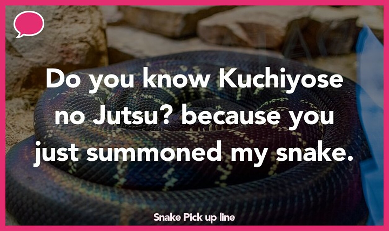 snake pickup line