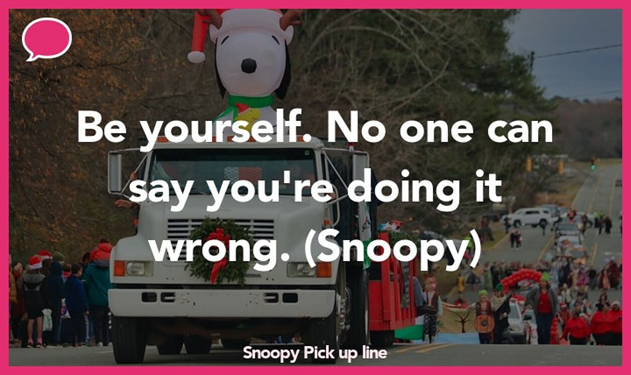 snoopy pickup line