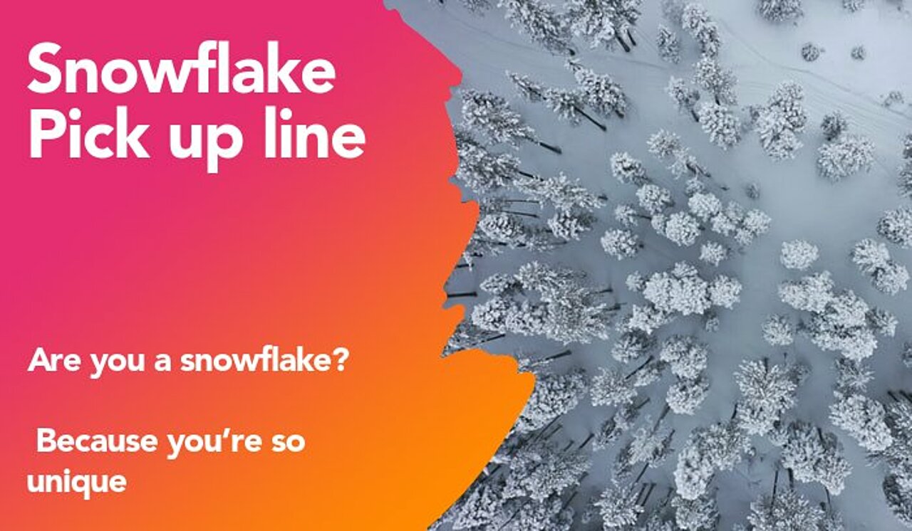snowflake pickup line
