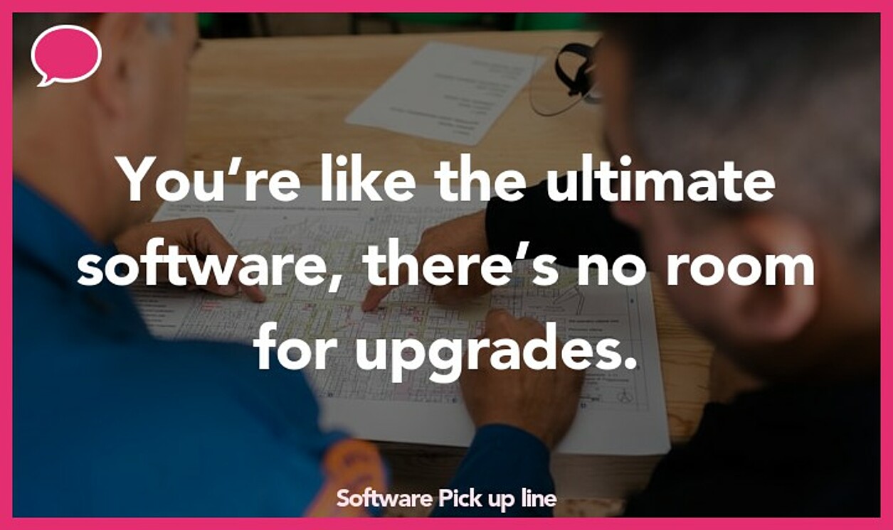 software pickup line