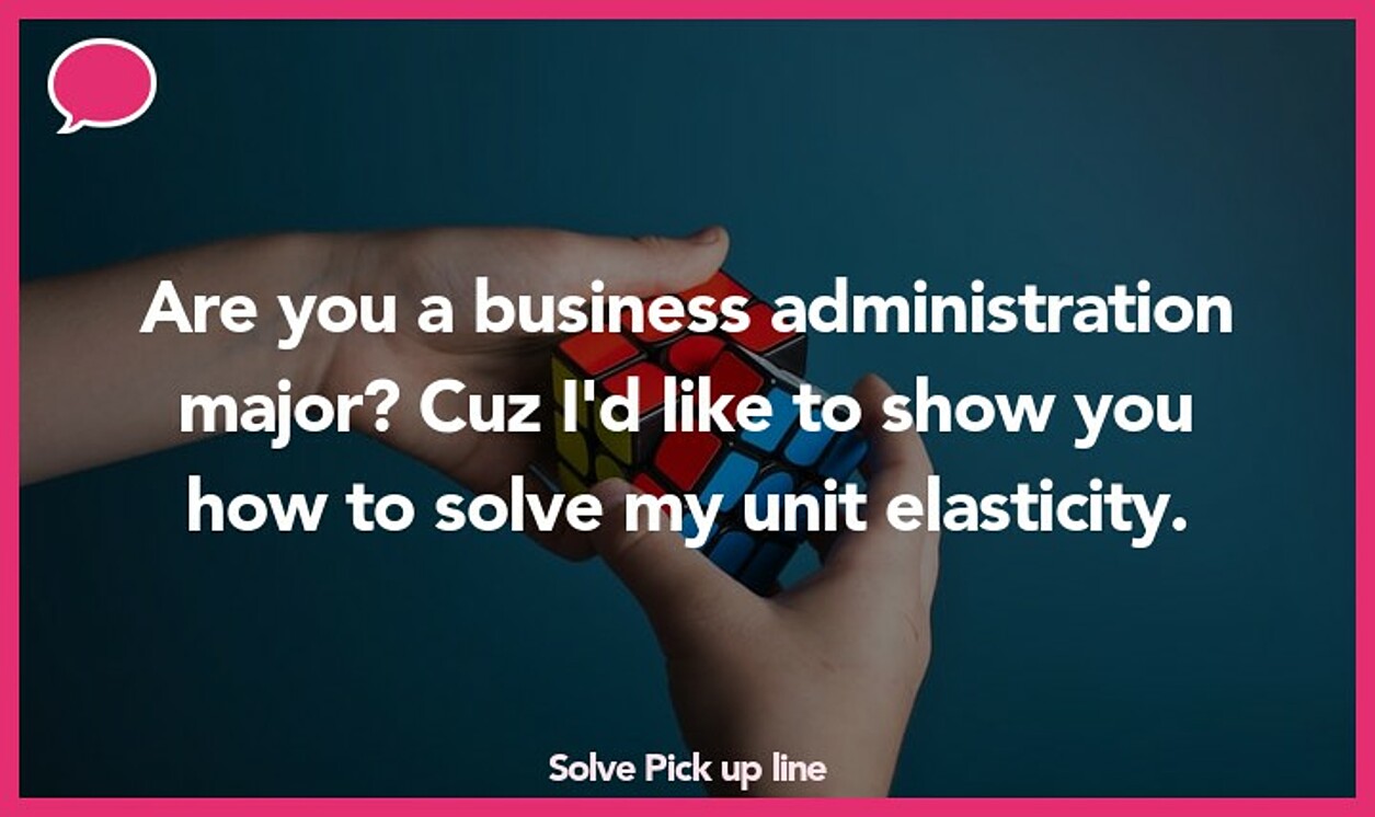 solve pickup line