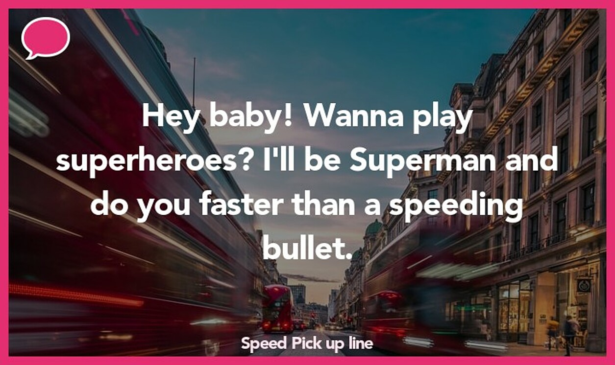speed pickup line