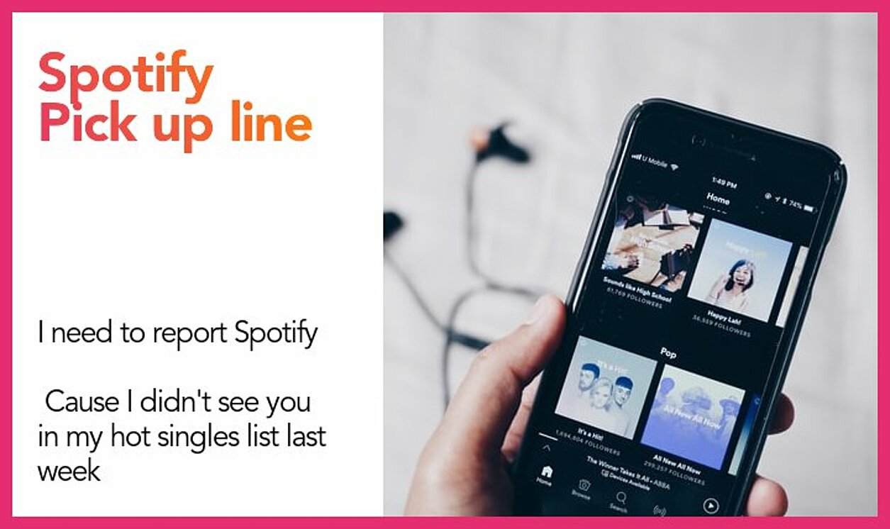 spotify pickup line