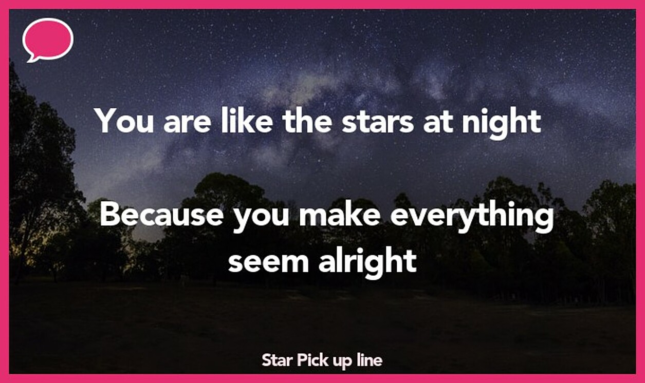 star pickup line