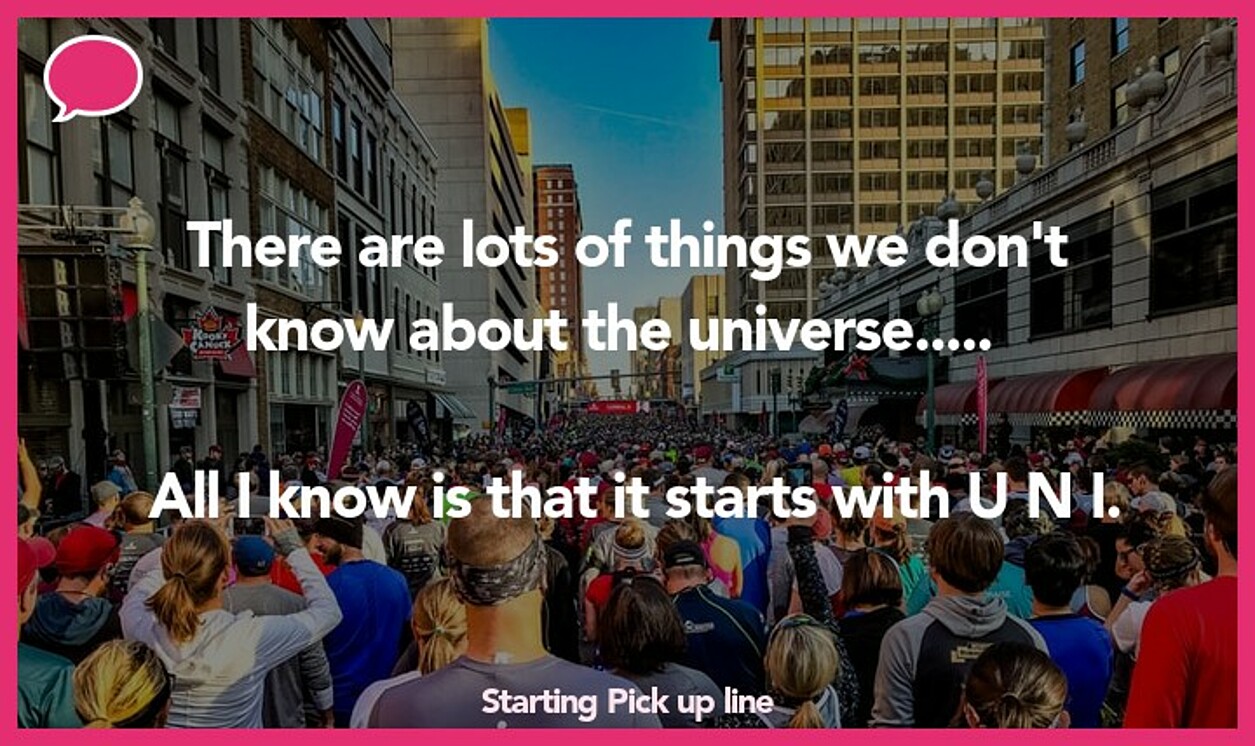 starting pickup line