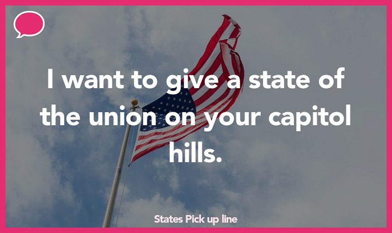 states pickup line