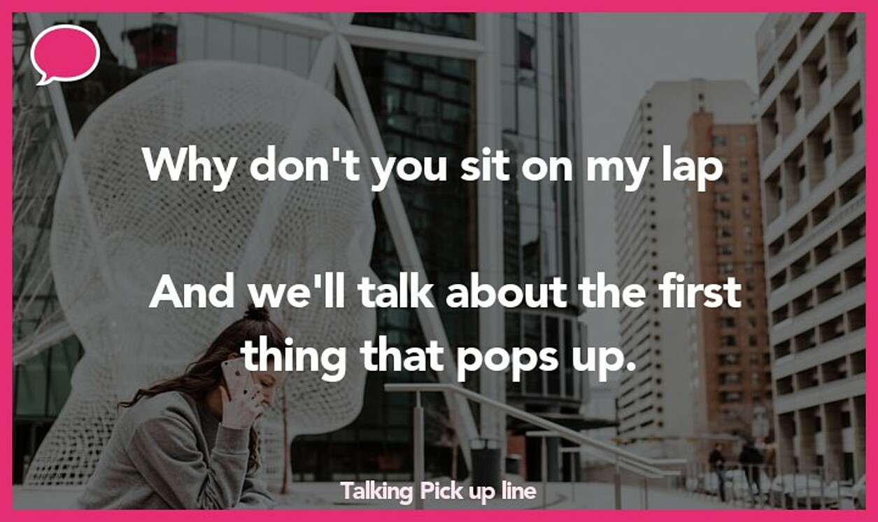 talking pickup line