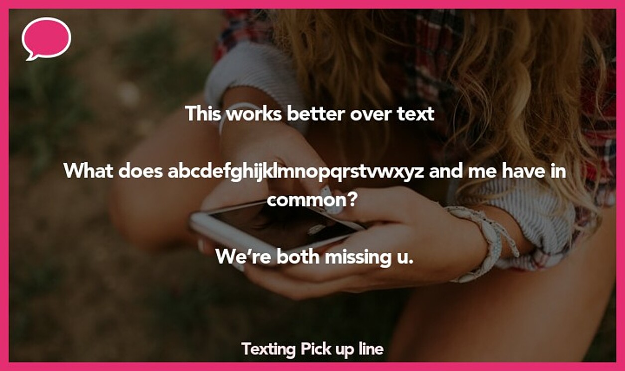 texting pickup line