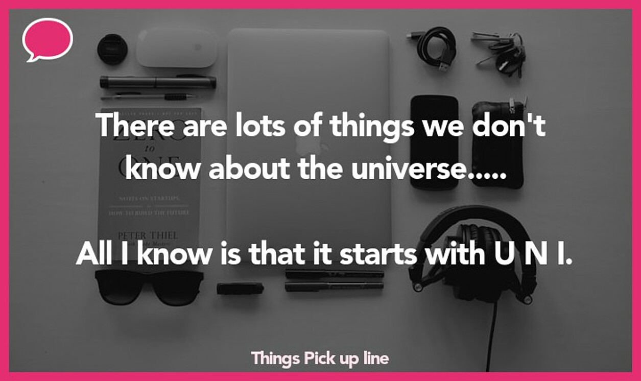 things pickup line