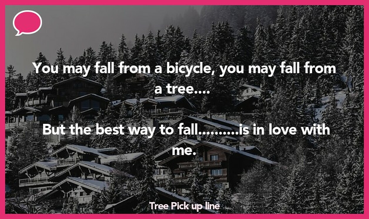 tree pickup line