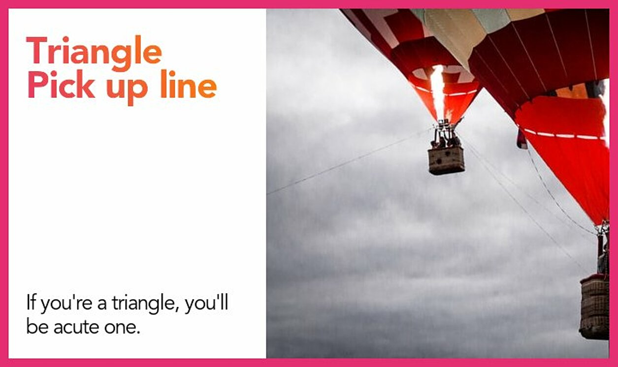 triangle pickup line