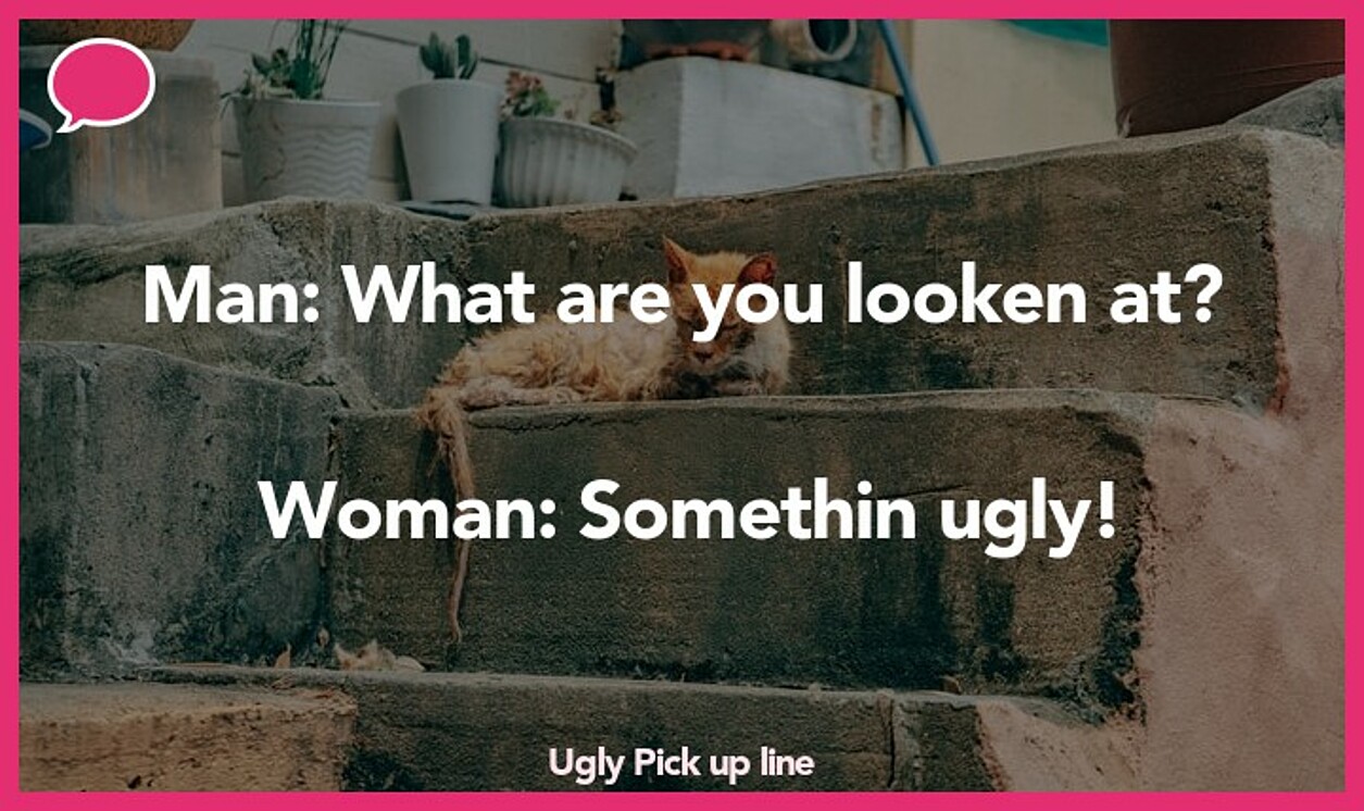 ugly pickup line