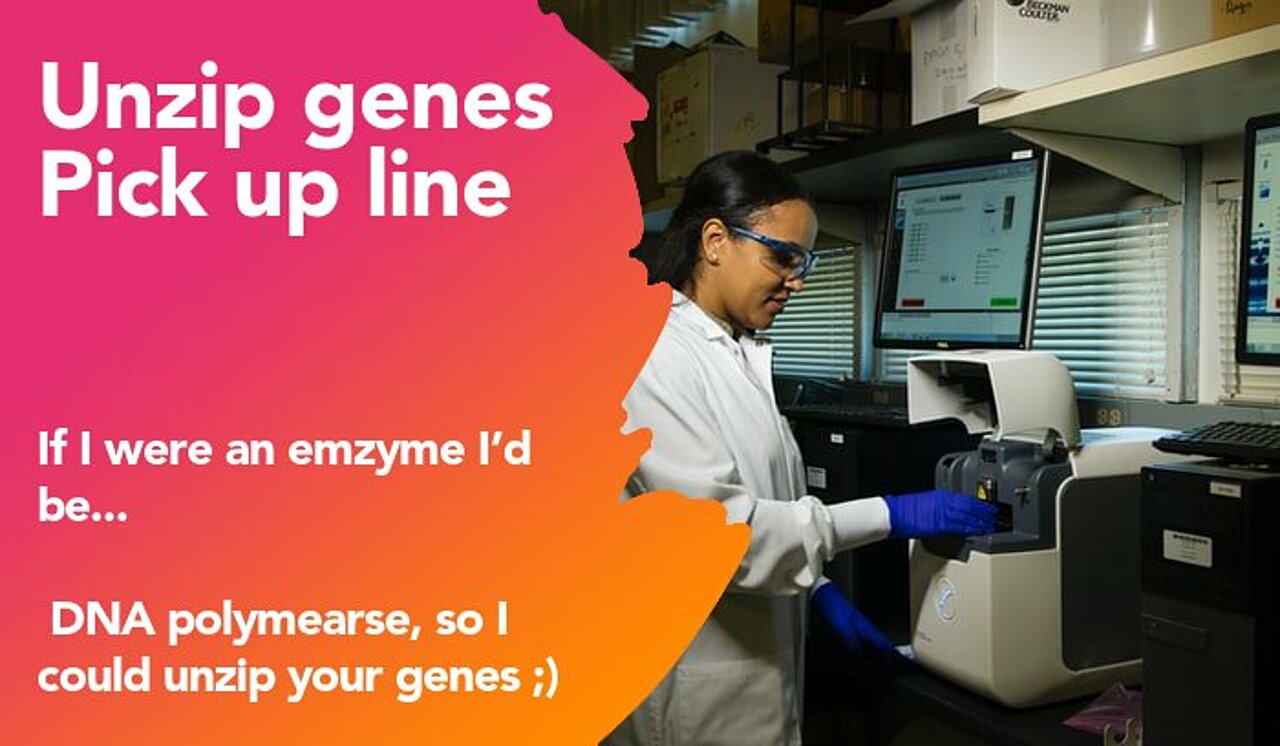 unzip genes pickup line