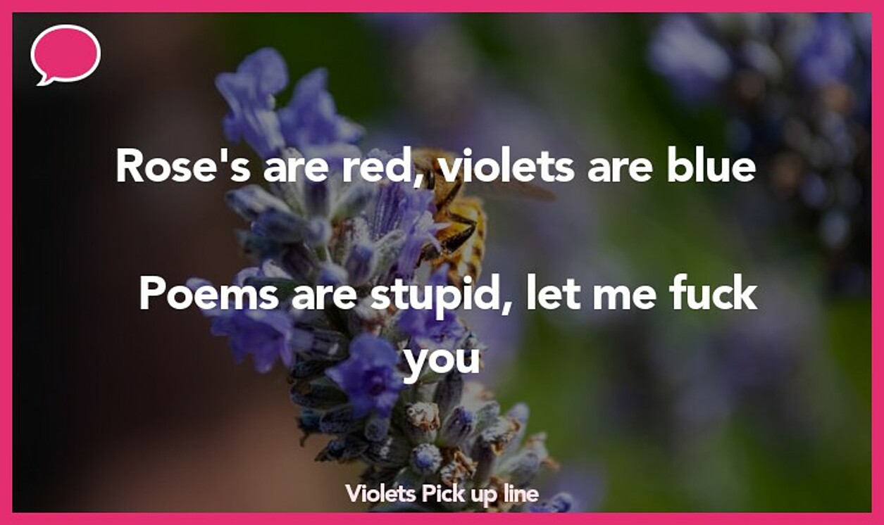 violets pickup line